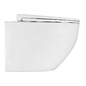 Унитаз подвесной Azario Bonelle AZ-2801E белый, безободковый, с крышкой микролифт, слив торнадо купить в интернет-магазине Sanbest