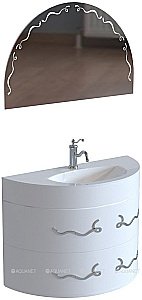 Зеркало De Aqua Эскалада 230827 117 в ванную от интернет-магазине сантехники Sanbest