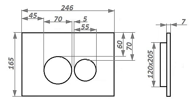 Кнопка для инсталляции CeruttiSpa CR04RG розовое золото купить в интернет-магазине сантехники Sanbest