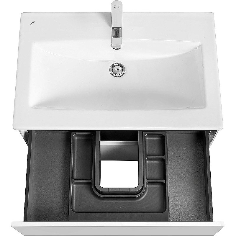 Тумба с раковиной Акватон Сохо 75 белая глянцевая для ванной в интернет-магазине Sanbest