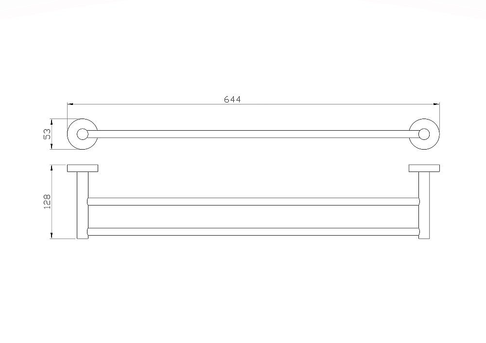 Полотенцедержатель двойной WONZON & WOGHAND EASY, Хром (WW-8111) купить в интернет-магазине сантехники Sanbest