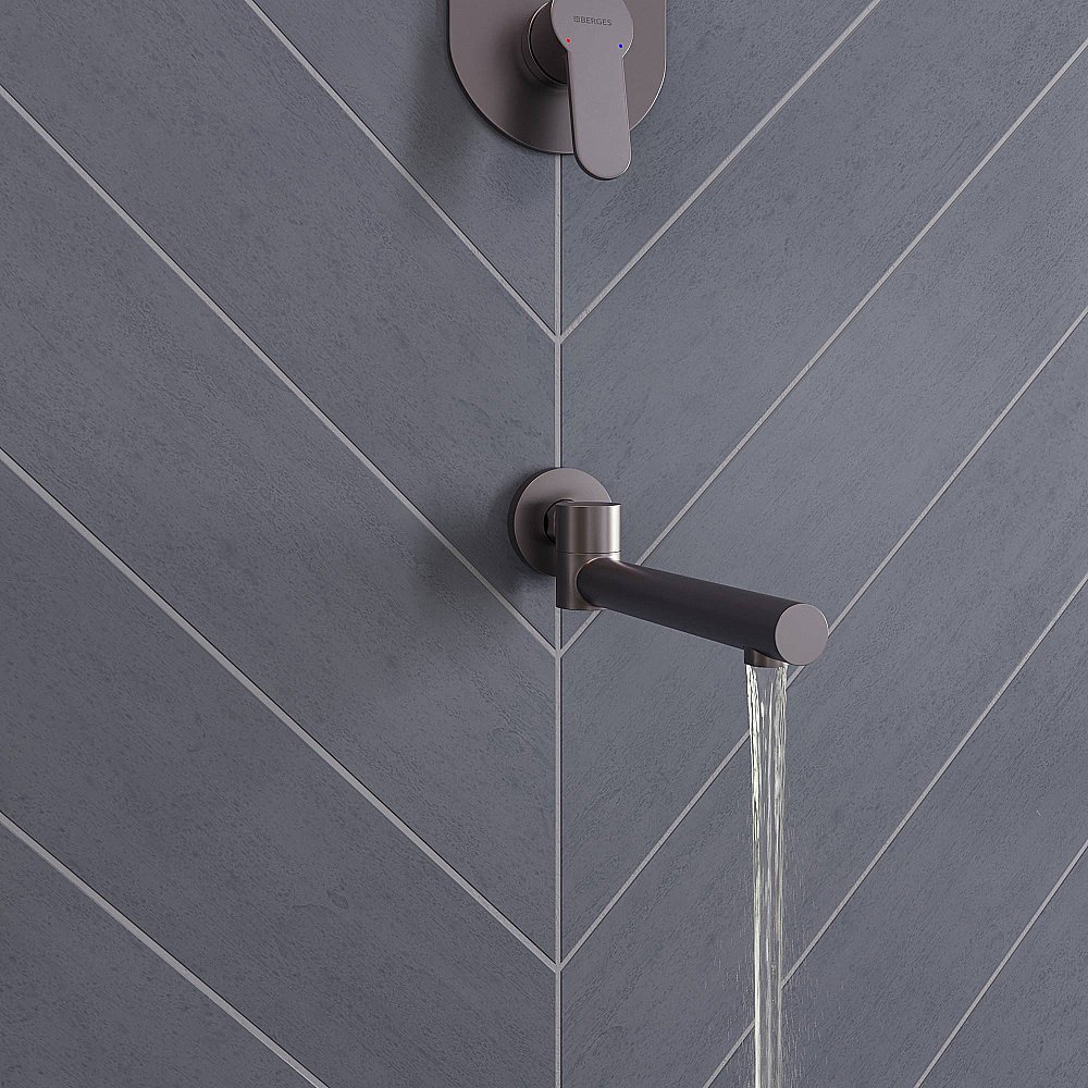 Душевая система BERGES NARDIS 3R 071009 оружейная сталь купить в интернет-магазине сантехники Sanbest
