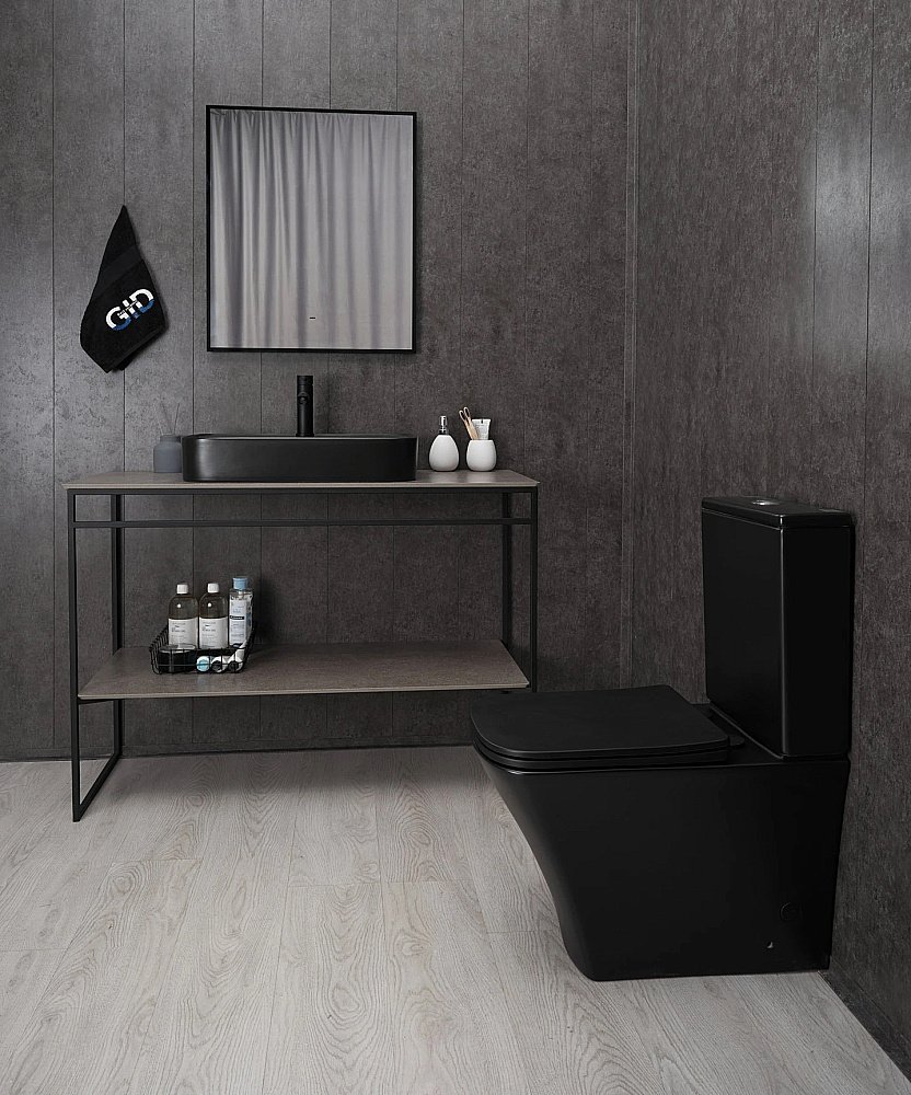 Раковина накладная Gid Geometrico 60 Bm9660 53376 черная матовая купить в интернет-магазине Sanbest