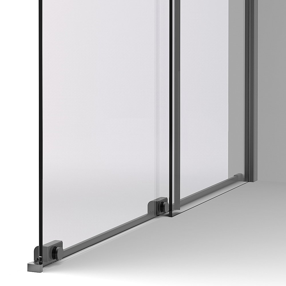 Душевая перегородка Vincea Walk-In VSW-1WSL120CLGM 120 профиль вороненая сталь/стекло прозрачное купить в интернет-магазине Sanbest