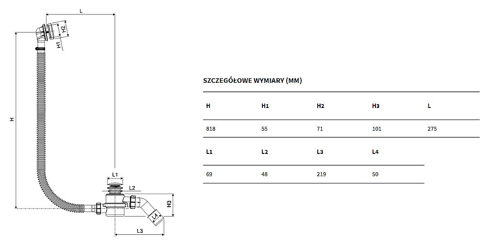 Слив-перелив Excellent Moli ARIN.3210GB золото купить в интернет-магазине сантехники Sanbest