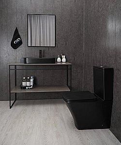 Раковина накладная Gid Geometrico 60 Bm9660 53376 черная матовая купить в интернет-магазине Sanbest