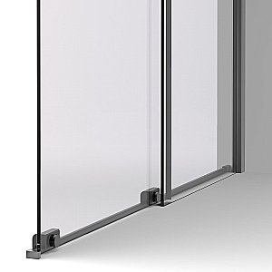 Душевая перегородка Vincea Walk-In VSW-1WSL120CLGM 120 профиль вороненая сталь/стекло прозрачное купить в интернет-магазине Sanbest