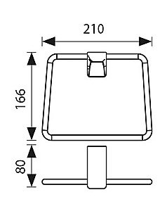 Полотенцедержатель Kaiser KH-1501 хром купить в интернет-магазине сантехники Sanbest