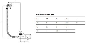 Слив-перелив Excellent Moli ARIN.3210GB золото купить в интернет-магазине сантехники Sanbest