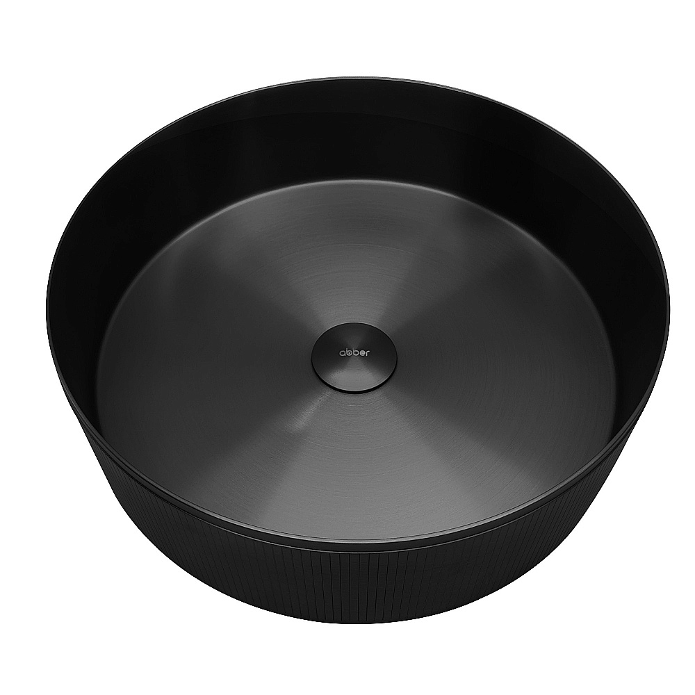 Раковина накладная ABBER Wasser Kreis 40 AF2411MB черная матовая купить в интернет-магазине Sanbest