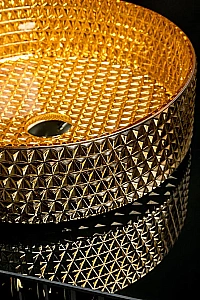 Раковина хрустальная Armadi Art Monaco 39 817-G золото купить в интернет-магазине Sanbest