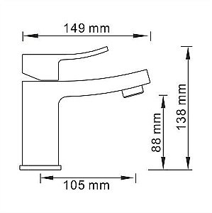 Смеситель для раковины WasserKRAFT Exter 1603 купить в интернет-магазине сантехники Sanbest