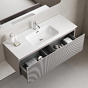 Тумба с раковиной Sancos Snob R 1.0 SNR1.0120SM/CN7006 Doha Soft для ванной в интернет-магазине Sanbest