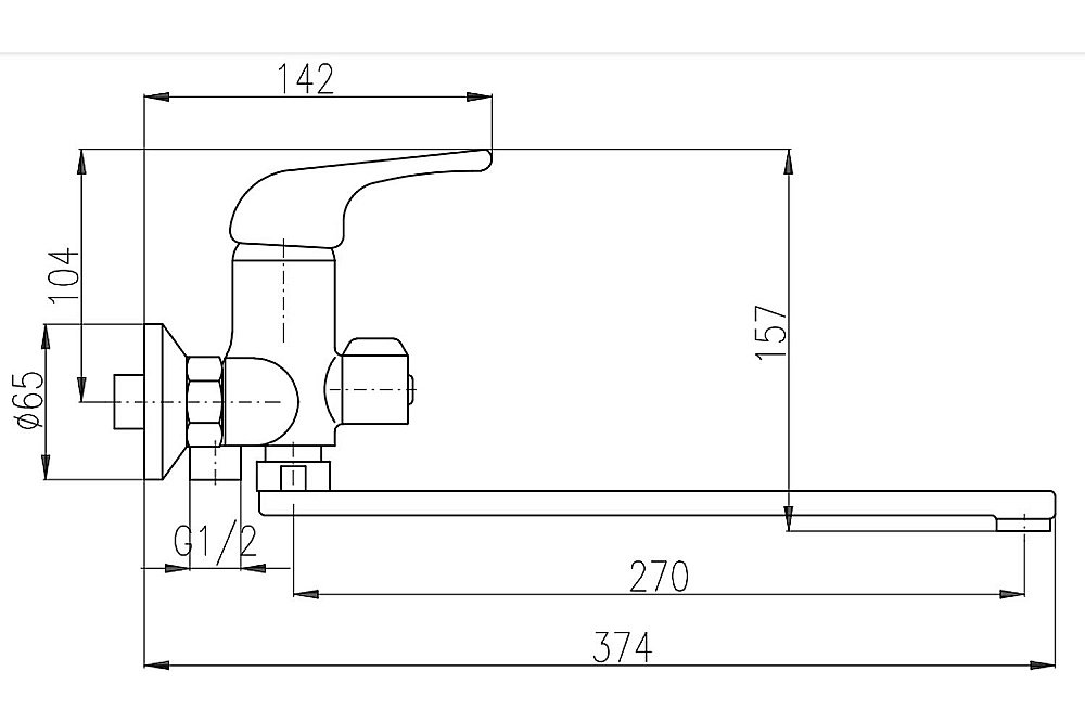 Смеситель для ванны RAV-Slezak SAZAVA SA053.5 хром купить в интернет-магазине сантехники Sanbest