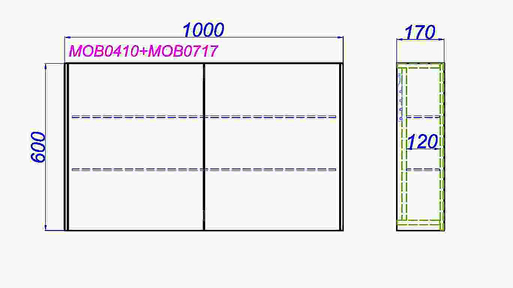 Зеркальный шкаф Aqwella Mobi 100 белый купить в интернет-магазине сантехники Sanbest
