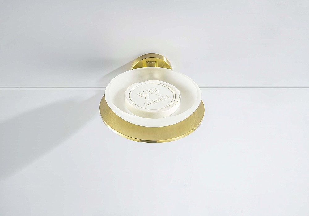 Мыльница Aquatek Оберон AQ4203BG стекло матовое/золото шлифованное купить в интернет-магазине сантехники Sanbest