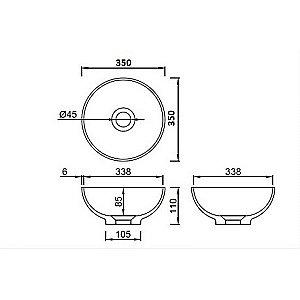 Раковина Boheme Monaco 35 879-35 белая матовая купить в интернет-магазине Sanbest