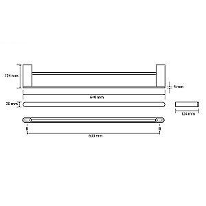 Полотенцедержатель Bemeta Organic Black 167104050 черный матовый купить в интернет-магазине сантехники Sanbest