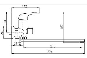 Смеситель для ванны RAV-Slezak SAZAVA SA053.5 хром купить в интернет-магазине сантехники Sanbest