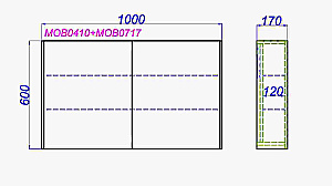 Зеркальный шкаф Aqwella Mobi 100 белый купить в интернет-магазине сантехники Sanbest