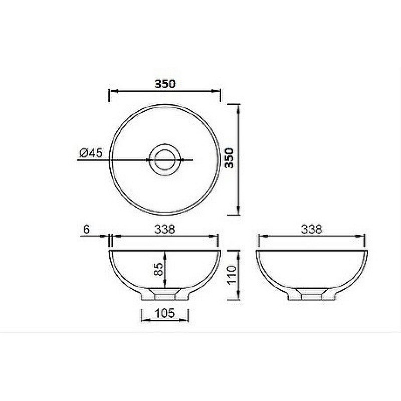 Раковина Boheme Monaco 35 879-35 белая матовая купить в интернет-магазине Sanbest