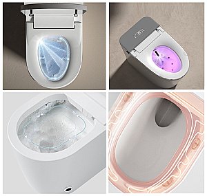 Унитаз напольный Ceruttispa ESTER Smart CT10617 с дистанционным управлением, безободковый, слив-торнадо, белый купить в интернет-магазине Sanbest