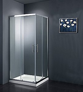 Душевой уголок Black&White Stellar Wind 1028080 80х80 стекло прозрачное/профиль хром купить в интернет-магазине Sanbest