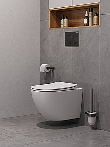 Унитаз подвесной BelBagno Marino BB7026CH-TOR-BS/SC белый, с функцией биде и смесителем, безободковый, с крышкой микролифт, слив-торнадо купить в интернет-магазине Sanbest