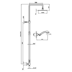 Душевая система Webert Comfort AC0729015PVC купить в интернет-магазине сантехники Sanbest