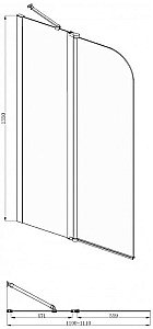 Шторка для ванны Bravat ALFA BG110.5111A 110x135 купить в интернет-магазине Sanbest