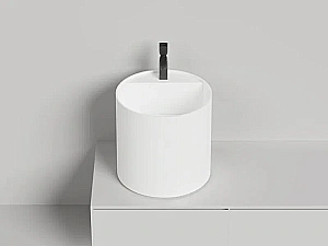 Раковина накладная Salini ARMONIA ROUND TOP 03 S-Sense 130413TG 45 без отверстия под смеситель, белая купить в интернет-магазине Sanbest