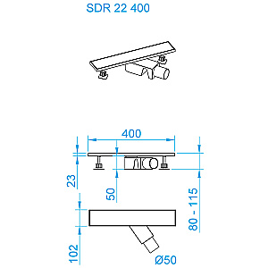 Душевой трап RGW Shower Drain SDR-22B 600 Черный купить в интернет-магазине Sanbest