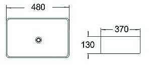 Раковина накладная SantiLine 48 SL-1010 белая купить в интернет-магазине Sanbest