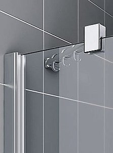 Душевой уголок Kermi Raya RA 1GR+TWD 100x80 стекло прозрачное/профиль хром правый купить в интернет-магазине Sanbest