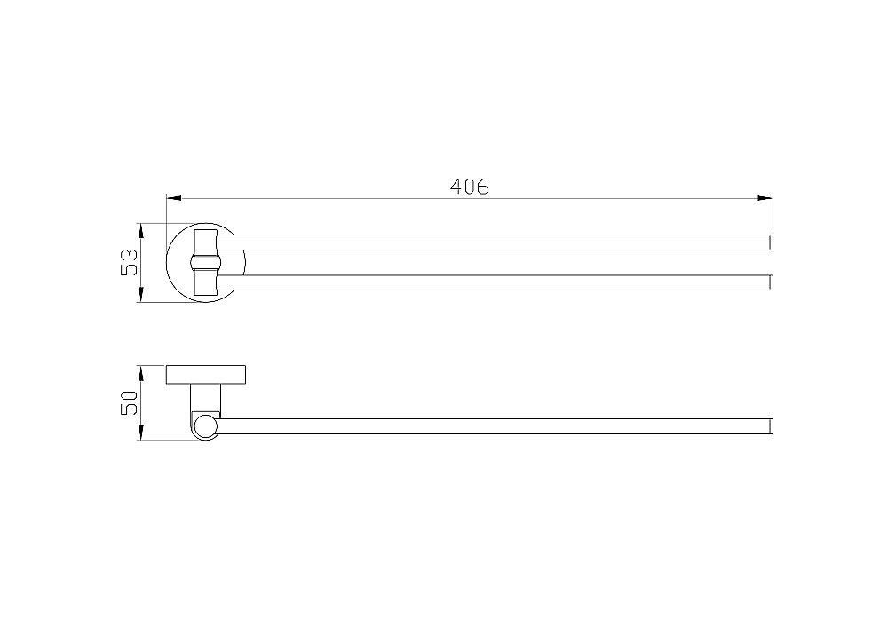 Полотенцедержатель поворотный WONZON & WOGHAND EASY, Хром (WW-8131) купить в интернет-магазине сантехники Sanbest