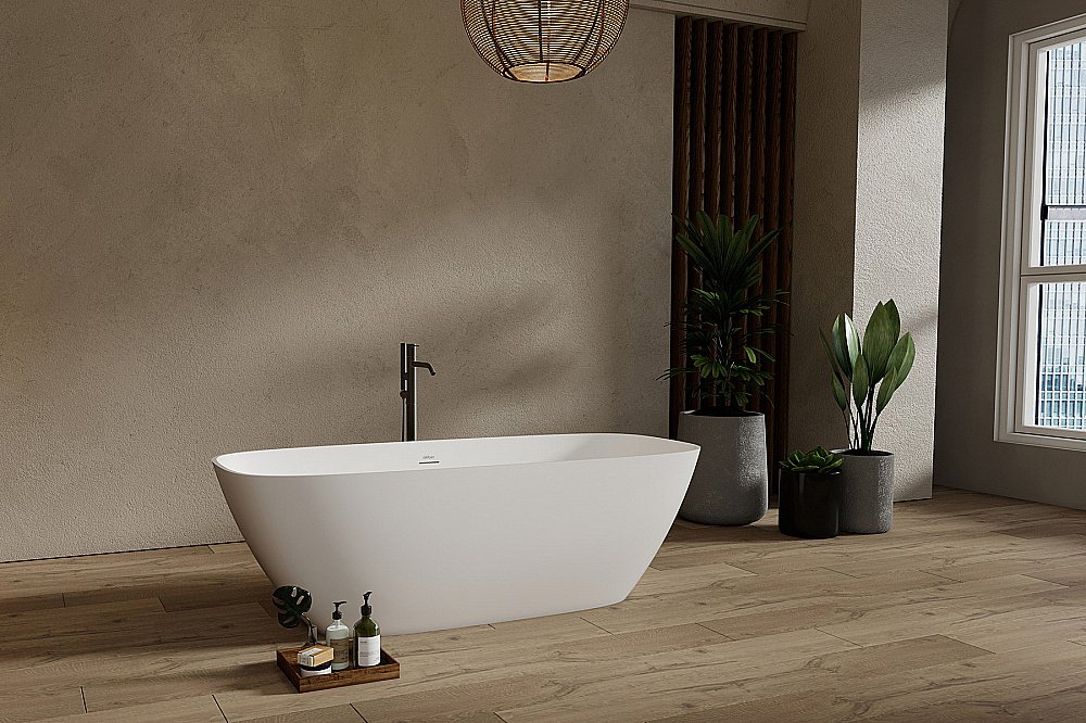 Ванна Abber Stein AS9632 165х70,5 белая матовая купить в интернет-магазине Sanbest