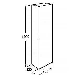 Пенал Azario Виола 35 CS00096741 белый/правый для ванной в интернет-магазине сантехники Sanbest