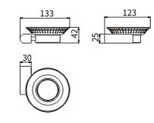 Мыльница CeramaLux Florenzia 63104 золото матовое купить в интернет-магазине сантехники Sanbest