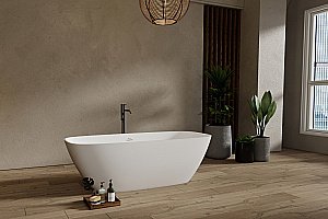 Ванна Abber Stein AS9632 165х70,5 белая матовая купить в интернет-магазине Sanbest