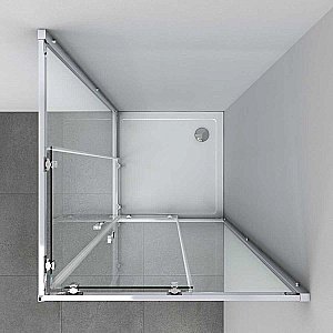 Душевой уголок Vincea ALPHA VSS-3AL800MT 80x80 стекло текстурное/профиль хром купить в интернет-магазине Sanbest