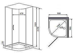 Душевая кабина Timo Premium Armo 90x90 купить в интернет-магазине Sanbest