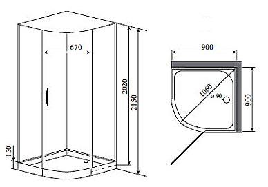 Душевая кабина Timo Premium Armo 90x90 купить в интернет-магазине Sanbest