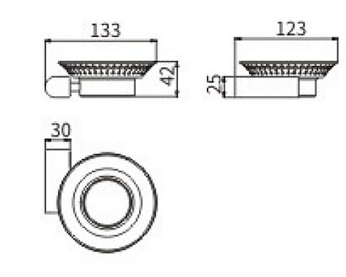 Мыльница CeramaLux Florenzia 63104 золото матовое купить в интернет-магазине сантехники Sanbest