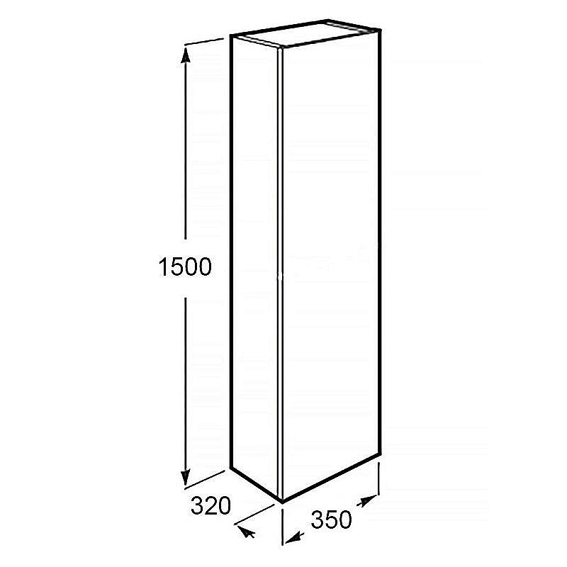 Пенал Azario Виола 35 CS00096741 белый/правый для ванной в интернет-магазине сантехники Sanbest