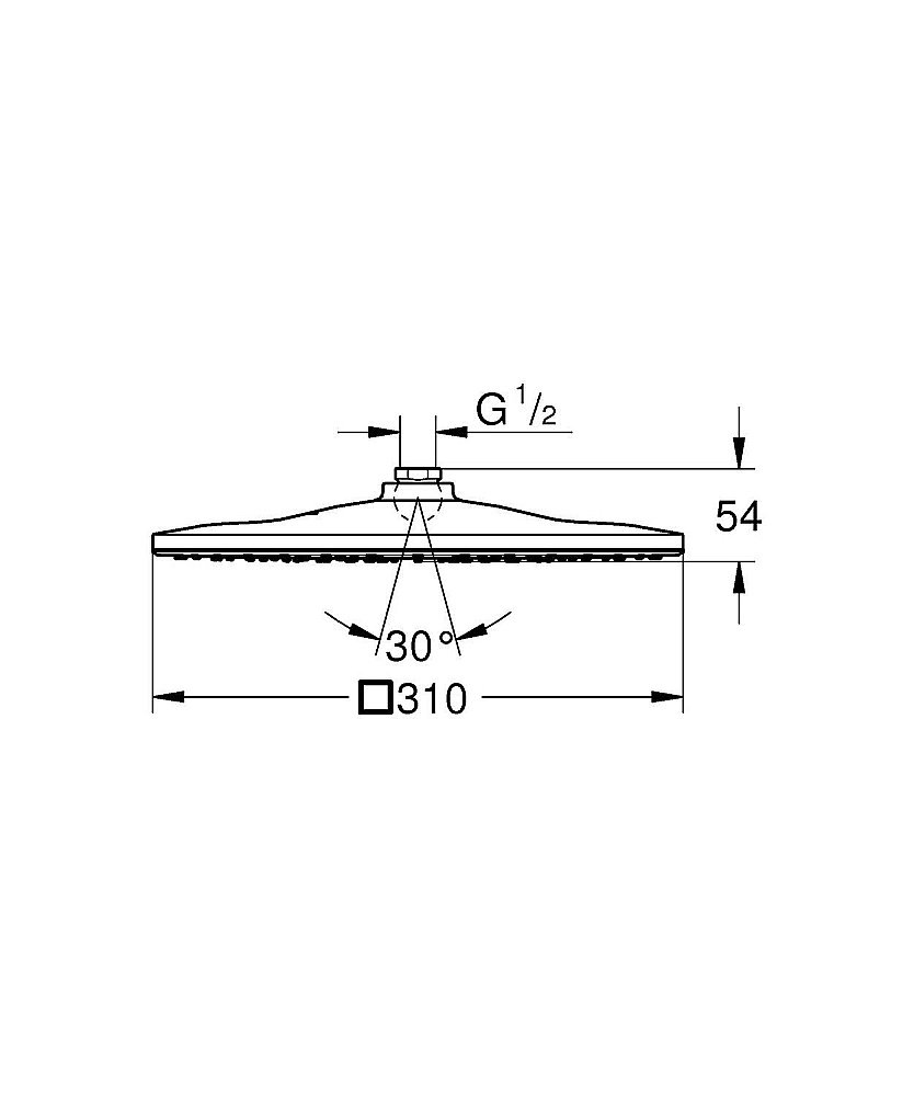Верхний душ Grohe Rainshower Mono 26567000 купить в интернет-магазине сантехники Sanbest