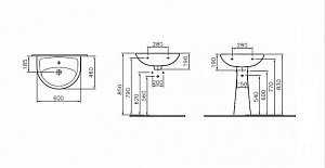 Раковина Vitra Norm Fit 6895B099-1778 купить в интернет-магазине Sanbest