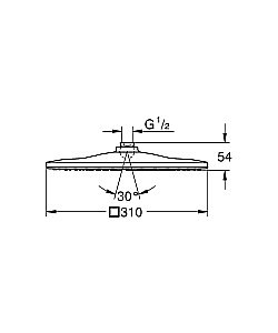 Верхний душ Grohe Rainshower Mono 26567000 купить в интернет-магазине сантехники Sanbest