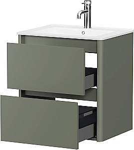 Тумба с раковиной Allen Brau Gravity 60 1.370008.CGM олива матовая для ванной в интернет-магазине Sanbest