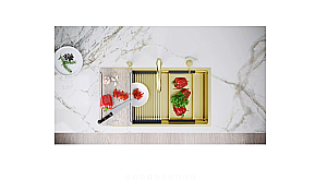 Кухонная мойка Paulmark NEXT-MULTI SINK 74 UNI PM787445-LG светлое золото купить в интернет-магазине сантехники Sanbest