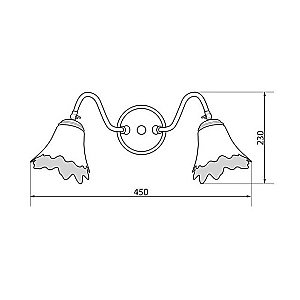 Светильник двойной Caprigo Romano бронза купить в интернет-магазине сантехники Sanbest